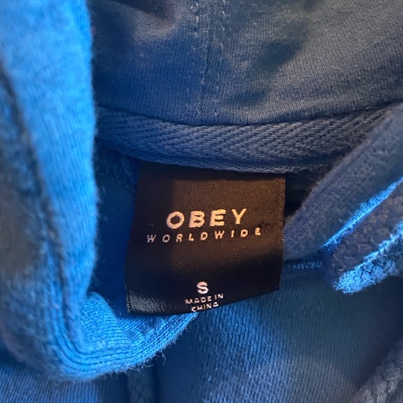 Blue OBEY hoodie - Picture 3 of 4